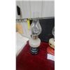 Image 4 : Pair of Vintage Oil Lamps: One with Scottie Dogs, One with Etched Glass