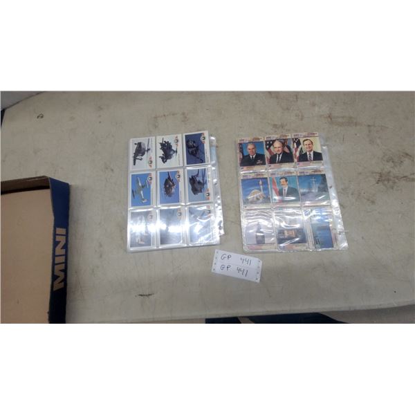 2 Binders of Military Aircraft and Political Figure Trading Cards
