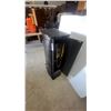 Image 10 : Black Wood Jewelry Armoire 40”×16”×10” with Mirror and Assorted Rings, Bracelets, and Earrings