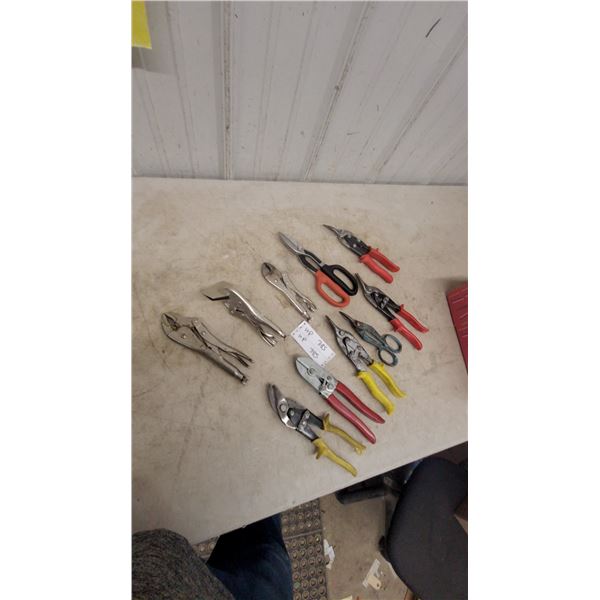 Assorted Pliers and Snips: Vise-Grip Locking Pliers