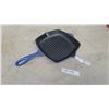 Image 1 : Blue Enameled Cast Iron Grill Pan