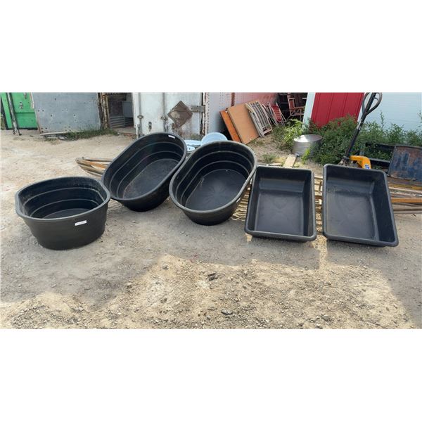 Five water Troughs Tanks