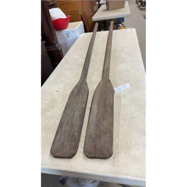 Pair of Rustic Wooden Boat Oars
