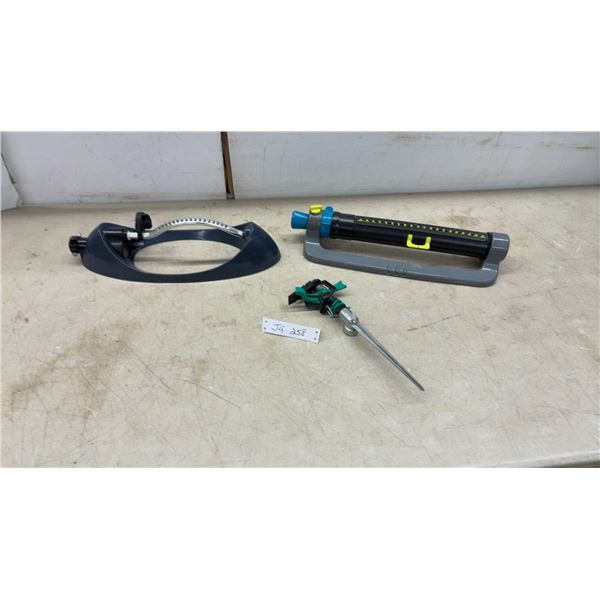 2 Oscillating Water Sprinklers, Orbit and Yardworks