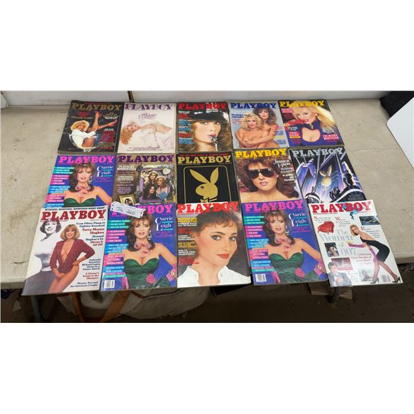 15 Playboy Magazines, All From the 1980s