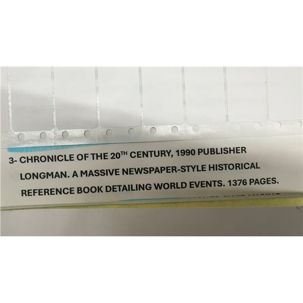 Chronicle of the 20th Century, 1990 Longman Newspaper-Style Historical Reference Book Detailing