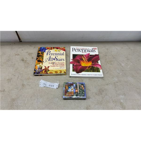 Two Perennial Gardening Books and Pack of 54 Tips Cards on Flower Gardening