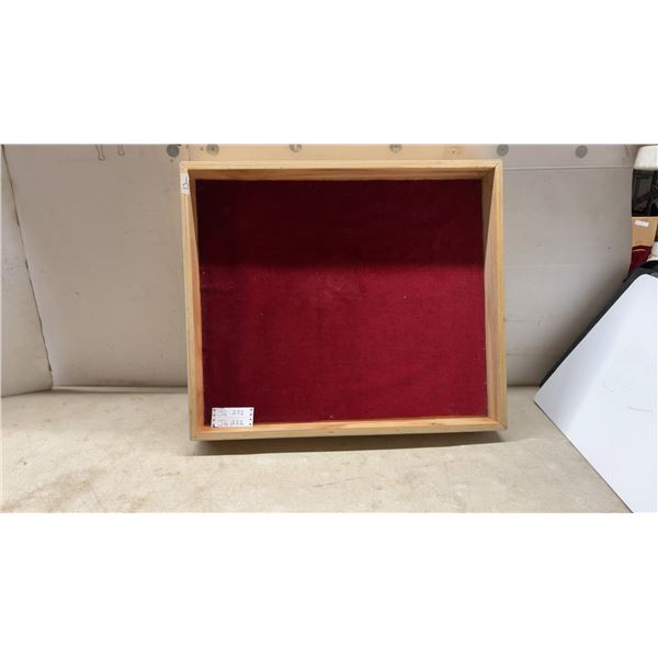 Large Cloth-Lined Box Used at Antique Shows, 27” x 31 3/4” x 3 1/4”