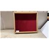 Image 1 : Large Cloth-Lined Box Used at Antique Shows, 27” x 31 3/4” x 3 1/4”