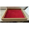 Image 3 : Large Cloth-Lined Box Used at Antique Shows, 27” x 31 3/4” x 3 1/4”