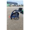 Image 1 : InStep Blue and Black Double Child Bicycle Trailer/Stroller with Safety Flag