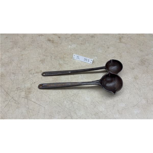Two Cast Iron Ladles