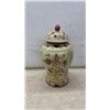 Image 4 : Floral Lidded Ginger Jar, Blue and White Vase, and Dragon Motif Pitcher