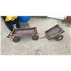 Image 11 : Vintage Fire Chief Wooden Pull Wagon With Matching Two-Wheel Trailer, circa 1940s-1960s
