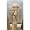 Image 3 : Hand-Carved Wood Spirit Folk Art Figures and Bark Log Carvings, Tallest 22”