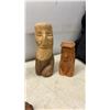 Image 6 : Hand-Carved Wood Spirit Folk Art Figures and Bark Log Carvings, Tallest 22”