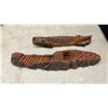 Image 8 : Hand-Carved Wood Spirit Folk Art Figures and Bark Log Carvings, Tallest 22”