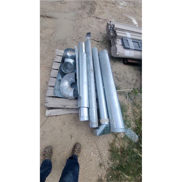 Galvanized Steel Ductwork: (5) 6” Diameter Pipes, (2) 6” Diameter Elbows