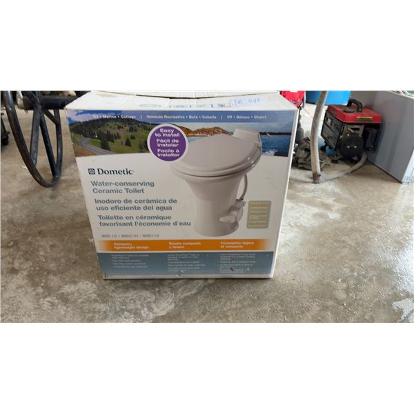 New Dometic Model 310 Water-Conserving Toilet With PowerFlush and Foot Pedal Flush