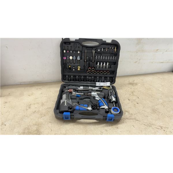 Mastercraft Air Tool Kit With 1/2” Impact Wrench, 3/8” Ratchet, Grinder, Case