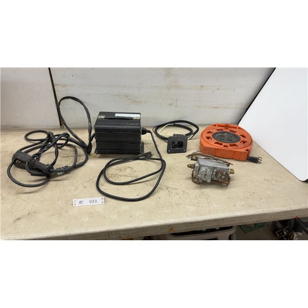 Schauer JAC2036H 36V Automatic Electronic Battery Charger, Noma Cord Caddy Reel