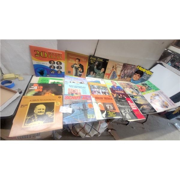 46 Vintage Vinyl Record LP Assortment Including 20 Old Time Hits, Don Messer Tribute
