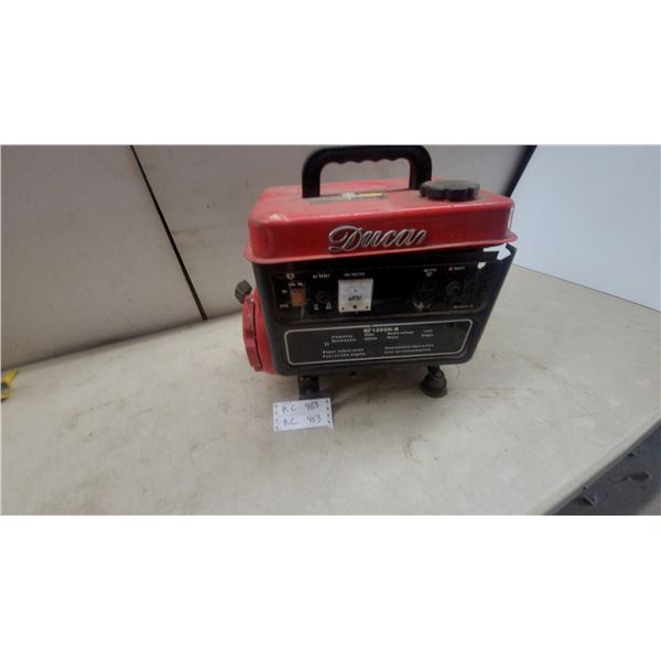 Ducar DF-1200H-B 2.2HP Portable Generator, 110V, 60Hz, 900VA Rated Power