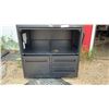 Image 5 : Global Mobile Storage Cabinet with Lateral File Drawers and Index Card Cabinet