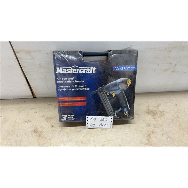 New Mastercraft Air-Powered Brad Nailer/Stapler, 18-Gauge, 5/8”-1 1/4”