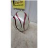 Image 5 : Vintage Open-Face Motorcycle Helmet with Red and Silver Glitter Flame Design, and Chin Strap size 7