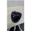 Image 6 : Vintage Open-Face Motorcycle Helmet with Red and Silver Glitter Flame Design, and Chin Strap size 7