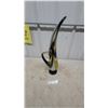 Image 1 : MCMArt Glass Pitcher with Handle and Flared Spout, Swirl Pattern in White, Gold, and Black 22”