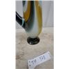 Image 3 : MCMArt Glass Pitcher with Handle and Flared Spout, Swirl Pattern in White, Gold, and Black 22”