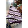 Image 1 : Crocheted Chevron patchwork Blanket, Quilted Patchwork Blanket and Afghan