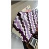 Image 2 : Crocheted Chevron patchwork Blanket, Quilted Patchwork Blanket and Afghan