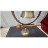 Image 3 : Brass Table Gong Bell with Striker and Stand, 16” Tall