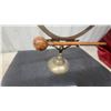 Image 4 : Brass Table Gong Bell with Striker and Stand, 16” Tall