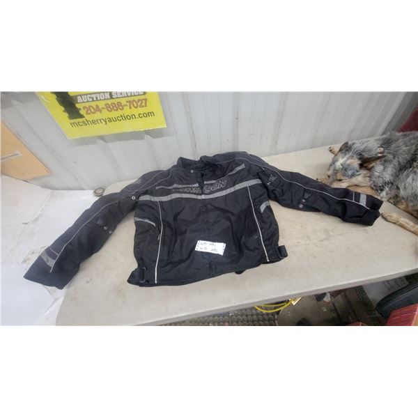 Harley-Davidson Black and Gray Motorcycle Jacket, Size xL, with elbow and shoulder padded