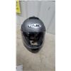 Image 2 : HJC Helmets Full-Face Motorcycle Helmet, Matte Gray, Clear Visor, and Chin Strap size large 59 to