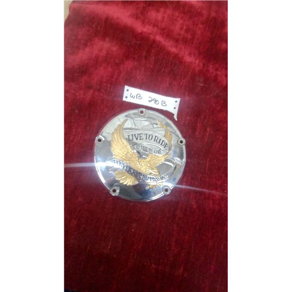 Harley-Davidson Live to Ride Clutch/Derby Cover, Part #25340-99A 7” diameter