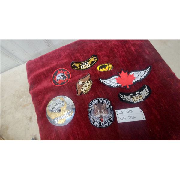 Harley-Davidson "Live to Ride" Eagle Emblem, HOG Patches, Lone Wolf Patch