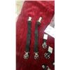 Image 2 : Lot of Goth/Punk Accessories: Suspenders, Belt Buckles, Chains, and Skull Bandana