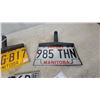 Image 2 : Three Manitoba License Plate Dustpans: 632 QJG, TWG 817, and 985 THN