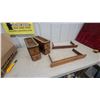 Image 1 : Two Antique Wooden Wall-Mount sewing Cabinets
