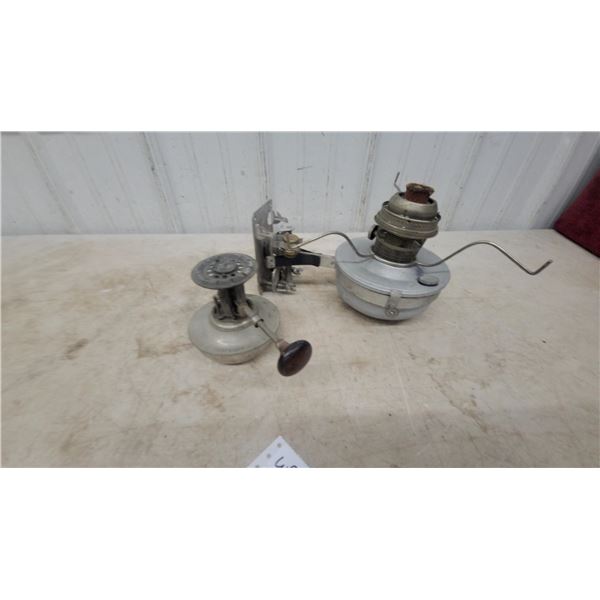 Two Vintage railway Lantern and Burner Assemblies