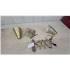 Image 1 : Pair of Vintage Brass Accordion Wall Sconces with Conical Shades