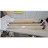 Image 1 : Four Hockey Sticks: Weldwood, Senior Pro Chambec, Detroit Redwings, and Unbranded