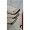 Image 2 : Four Hockey Sticks: Weldwood, Senior Pro Chambec, Detroit Redwings, and Unbranded