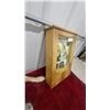Image 2 : Fishing-Themed Shadow Box Cabinet with Fish Figurine, Rod, and Net