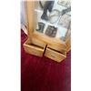 Image 5 : Fishing-Themed Shadow Box Cabinet with Fish Figurine, Rod, and Net